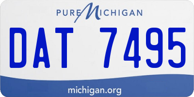 MI license plate DAT7495