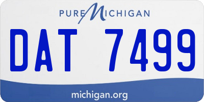 MI license plate DAT7499