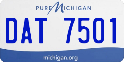 MI license plate DAT7501