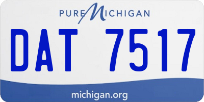 MI license plate DAT7517