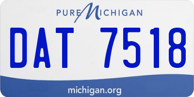 MI license plate DAT7518