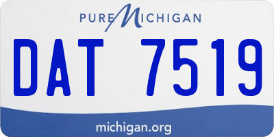 MI license plate DAT7519