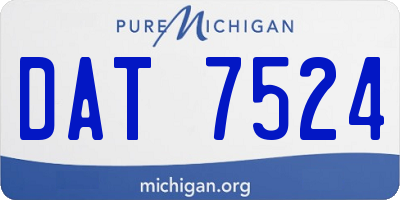 MI license plate DAT7524