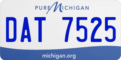 MI license plate DAT7525