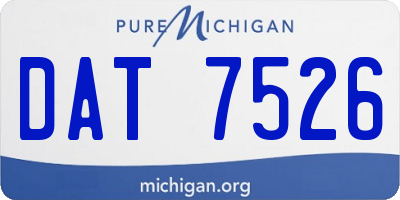 MI license plate DAT7526