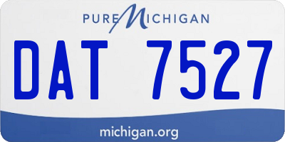 MI license plate DAT7527