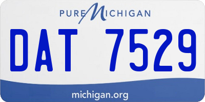 MI license plate DAT7529