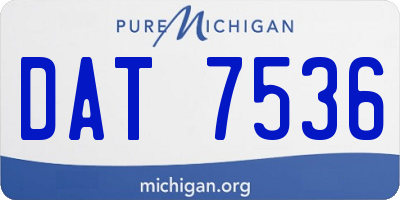 MI license plate DAT7536