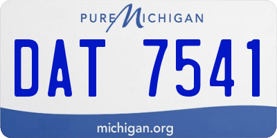 MI license plate DAT7541