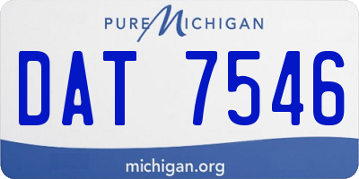MI license plate DAT7546