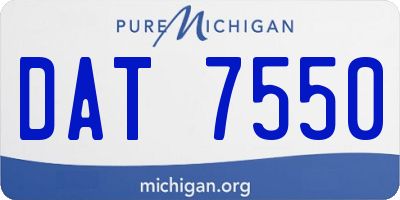 MI license plate DAT7550