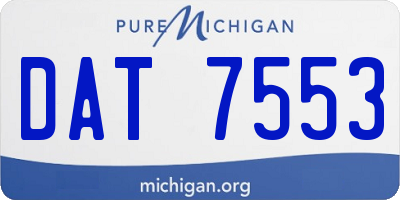 MI license plate DAT7553