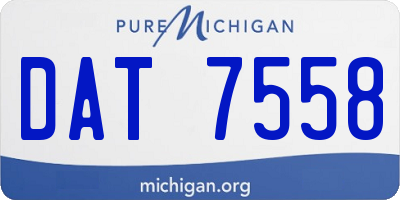 MI license plate DAT7558