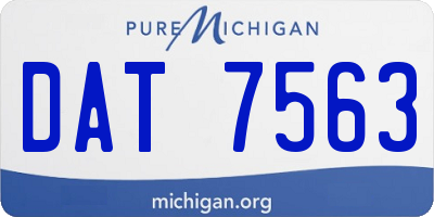 MI license plate DAT7563