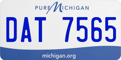 MI license plate DAT7565