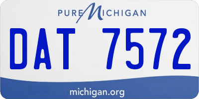 MI license plate DAT7572