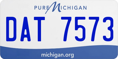 MI license plate DAT7573