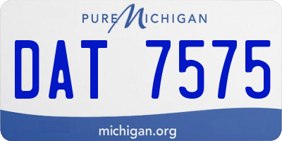 MI license plate DAT7575