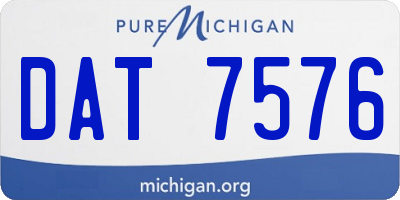 MI license plate DAT7576