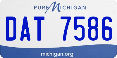 MI license plate DAT7586