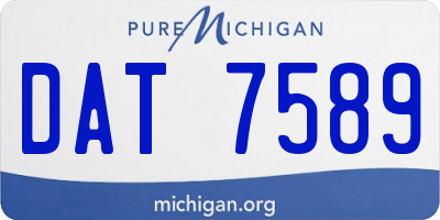 MI license plate DAT7589