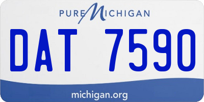 MI license plate DAT7590