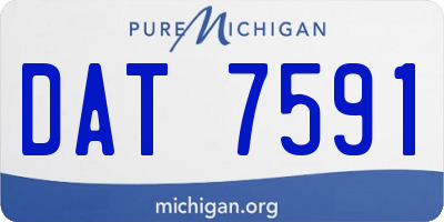 MI license plate DAT7591