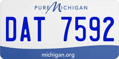MI license plate DAT7592