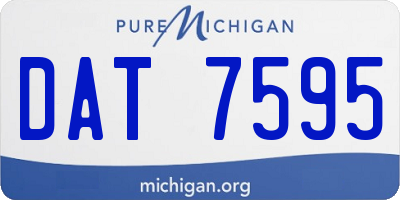 MI license plate DAT7595