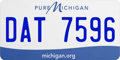 MI license plate DAT7596