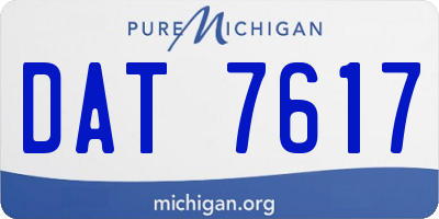 MI license plate DAT7617