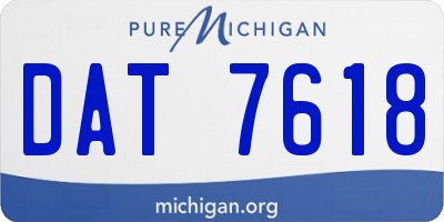 MI license plate DAT7618