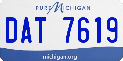 MI license plate DAT7619