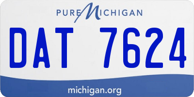 MI license plate DAT7624