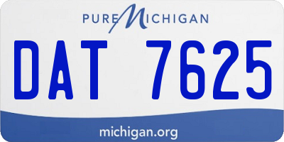 MI license plate DAT7625