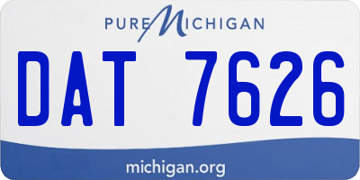 MI license plate DAT7626
