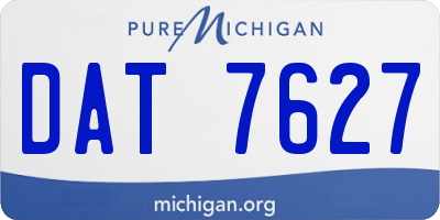 MI license plate DAT7627