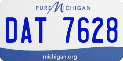 MI license plate DAT7628