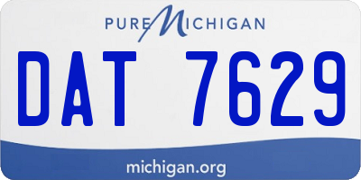 MI license plate DAT7629