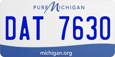 MI license plate DAT7630