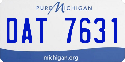 MI license plate DAT7631
