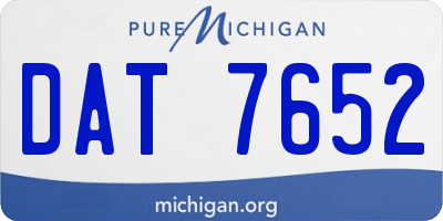 MI license plate DAT7652