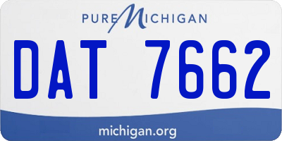 MI license plate DAT7662