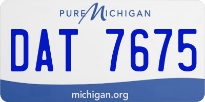MI license plate DAT7675