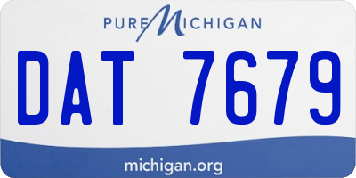 MI license plate DAT7679