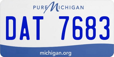 MI license plate DAT7683