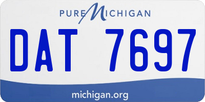 MI license plate DAT7697