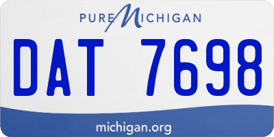 MI license plate DAT7698