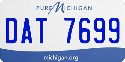 MI license plate DAT7699