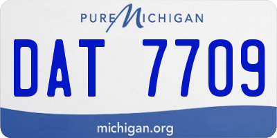 MI license plate DAT7709